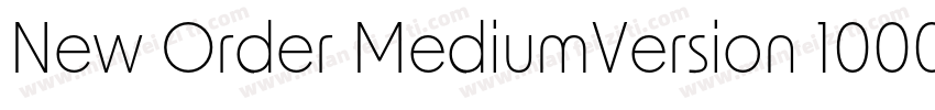 New Order MediumVersion 1000字体转换